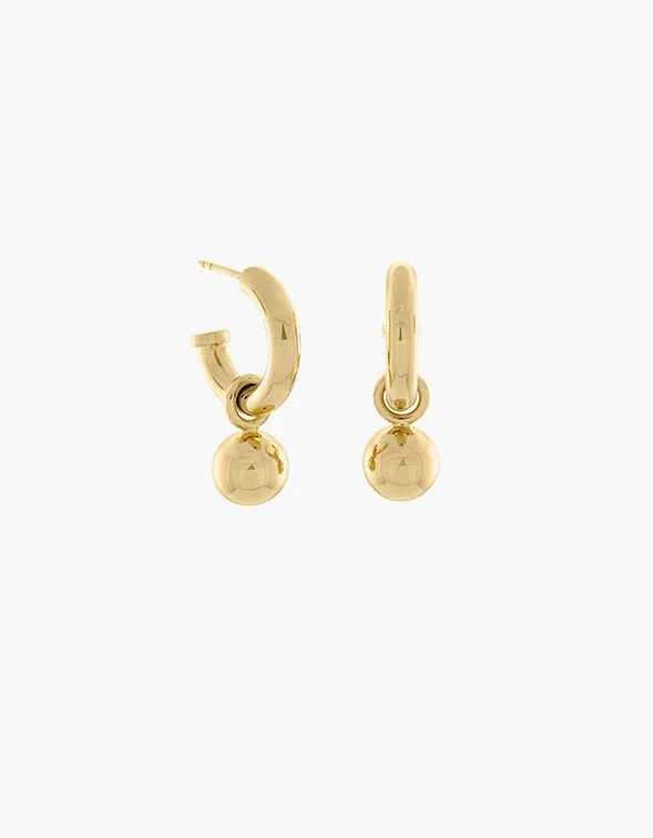Scout Hoop & Ball Chain - Gold Vermeil