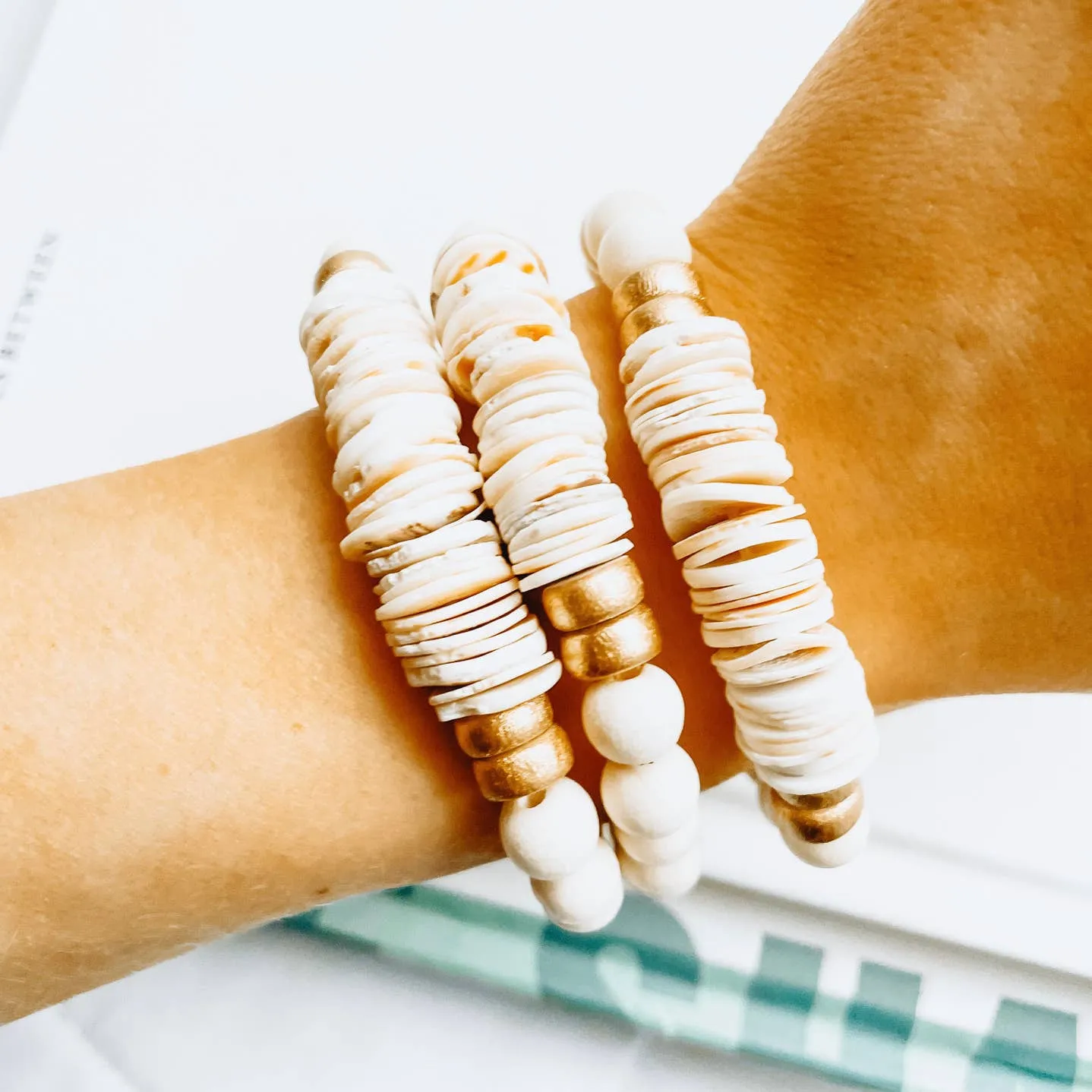 Seashell Stacking Bracelet