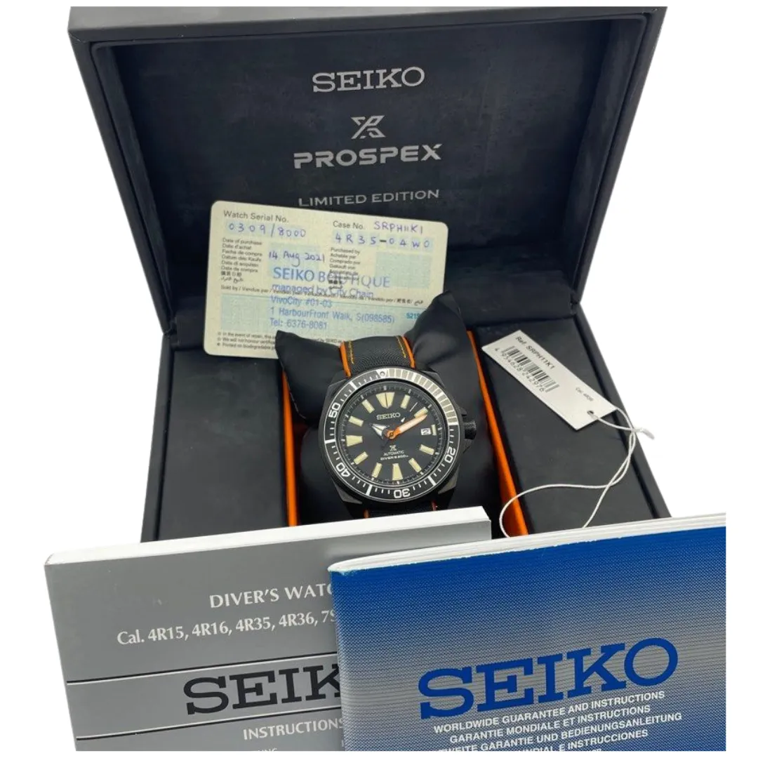 Seiko Prospex SRPH11K1 Limited Edition Black Samurai 43.8mm Automatic Black Dial Watch