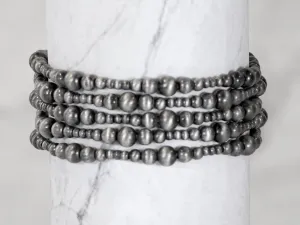 SET OF 5 SILVER BRA