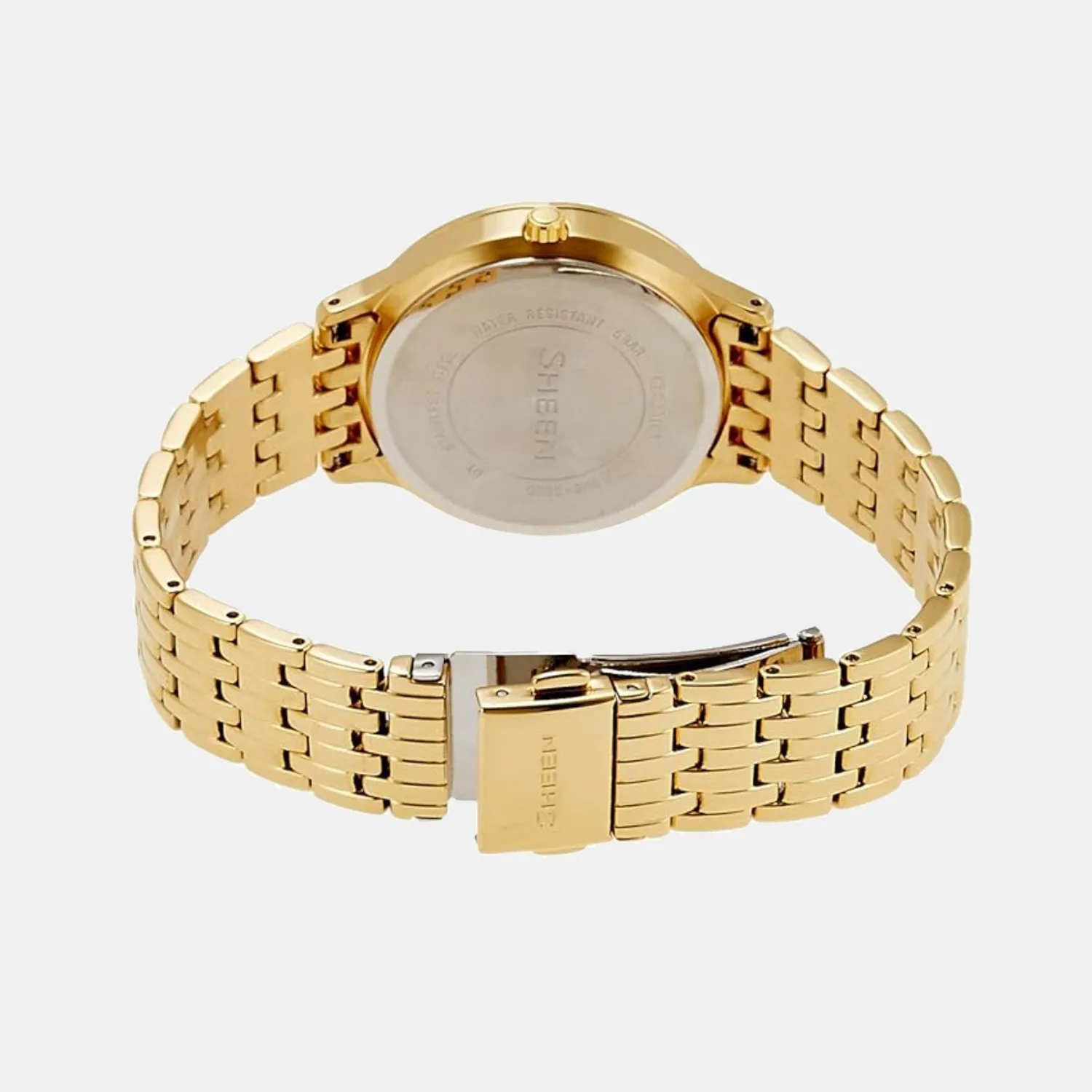 Sheen Women White Dial Multi-Function Stainless Steel Watch SHE-3030GD-7AUDR - SX086-FA