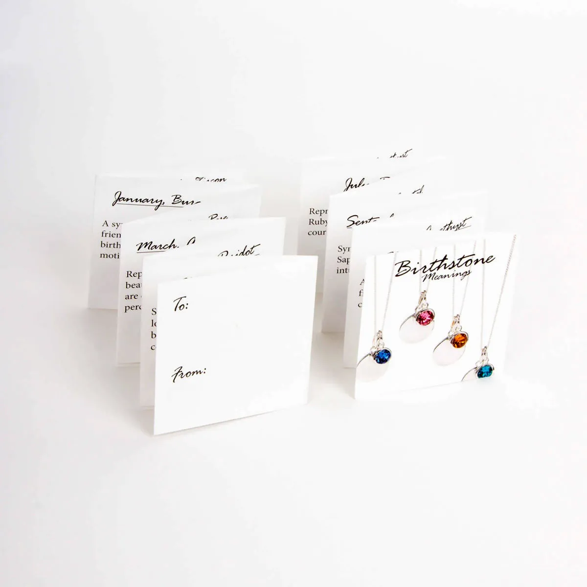 Silver Crystal Birthstone Stud Earrings (December)