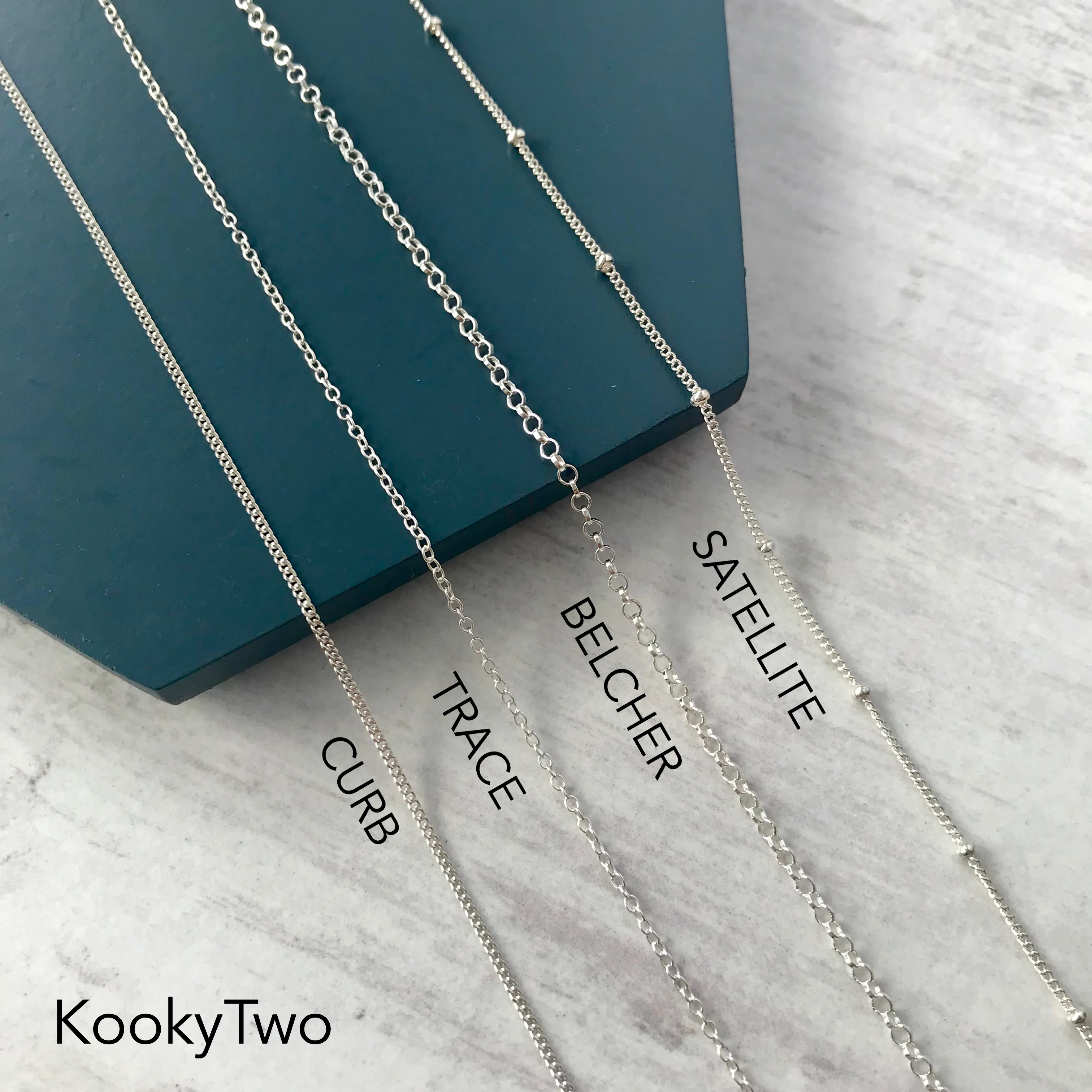 Silver Heart and Two Initial Disc Necklace