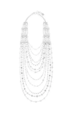 Silver Layered Novelty Chain Necklace