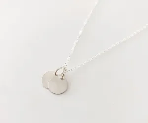 SILVER MINI DISC NECKLACE