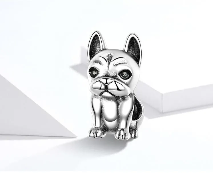Sitting French Bulldog Dog Bead Charm