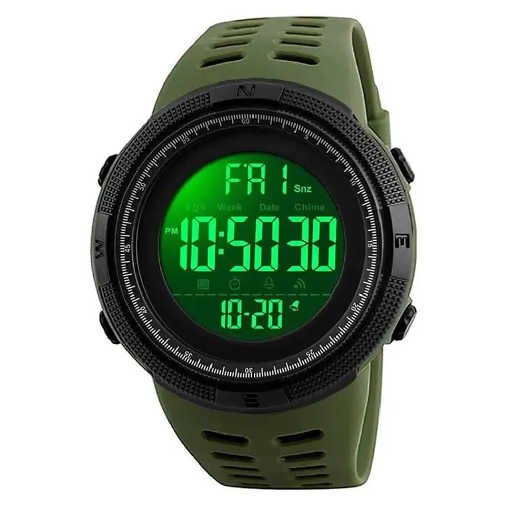 Skmei 1251 Original Digital Sports Watch Army Green
