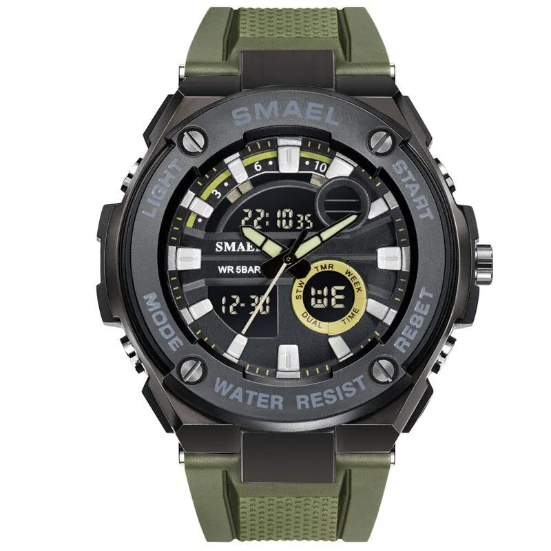 SMAEL Military Watch Waterproof Sports Watches Men LED Digital Quartz Wristwatches Top Brand Luxury Clock Relogio Masculino
