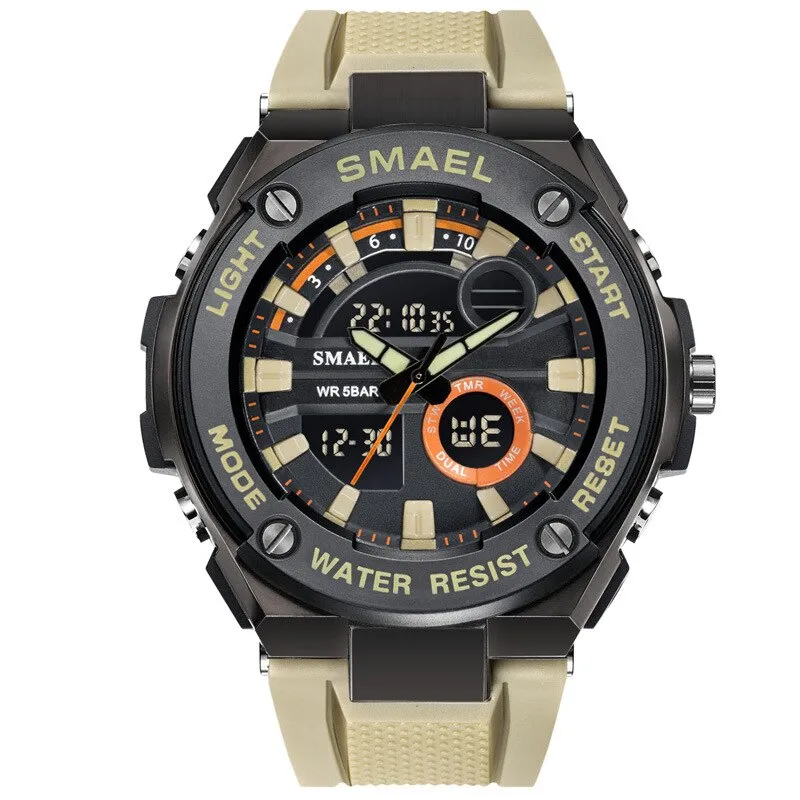 SMAEL Military Watch Waterproof Sports Watches Men LED Digital Quartz Wristwatches Top Brand Luxury Clock Relogio Masculino
