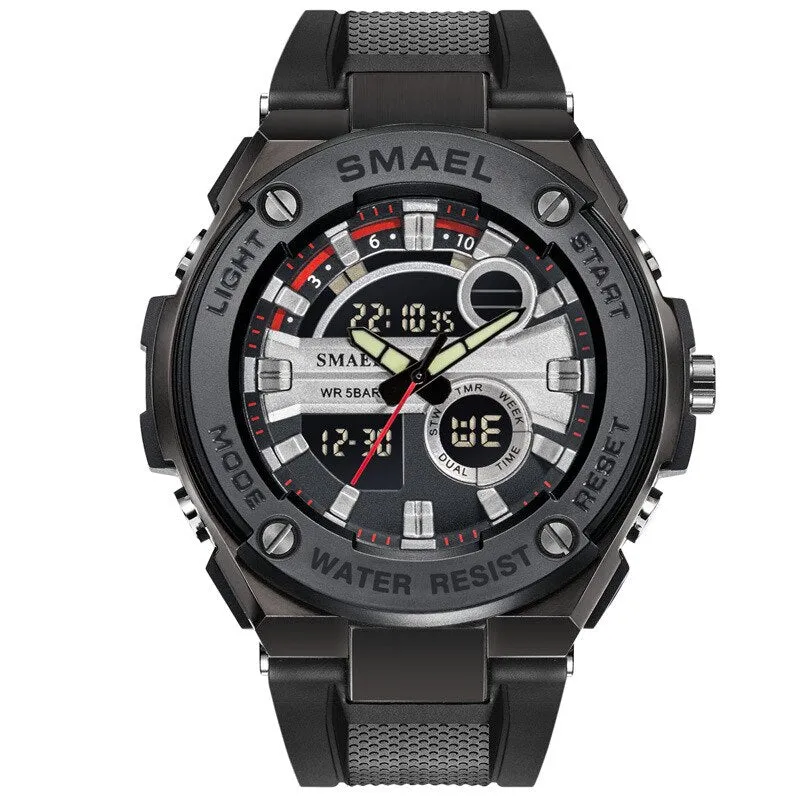 SMAEL Military Watch Waterproof Sports Watches Men LED Digital Quartz Wristwatches Top Brand Luxury Clock Relogio Masculino