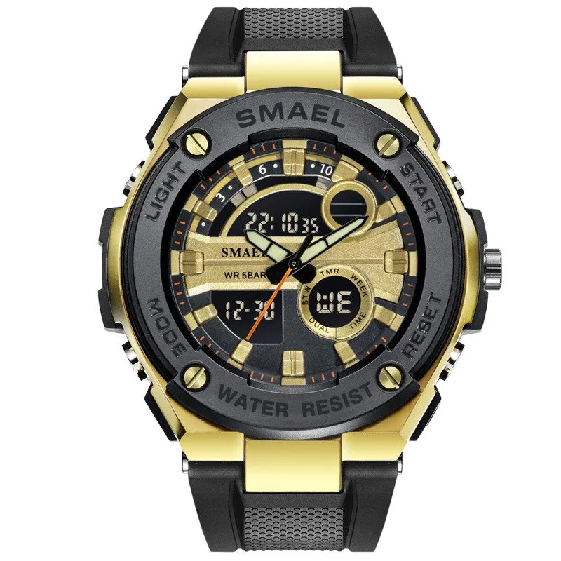SMAEL Military Watch Waterproof Sports Watches Men LED Digital Quartz Wristwatches Top Brand Luxury Clock Relogio Masculino