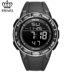 SMAEL Waterproof Mens Watches Top Luxury Brand Digital Sport Watch for Men Silicone Strap Military Date Wrist Watch Male Clock