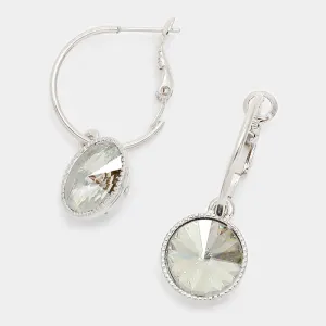Small Clear Austrian Crystal Dangle Earrings  | 291513