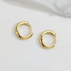 Small Solid 925 Silver Tiny Huggie Hoop Earrings-SH003