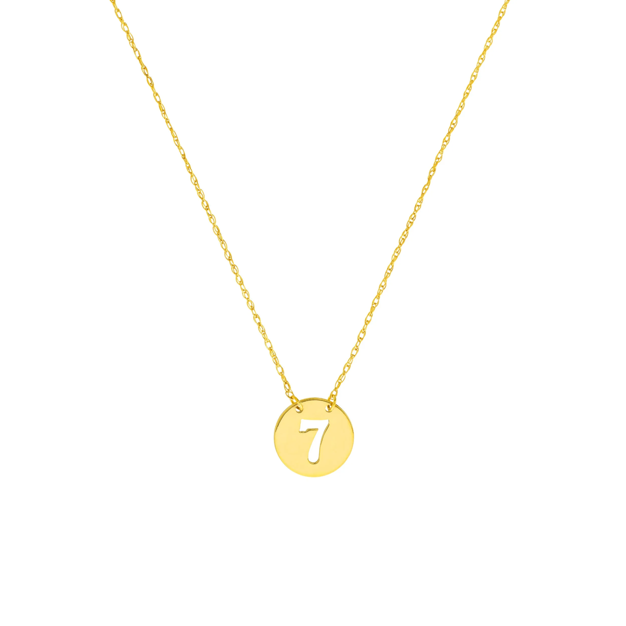 So You Cutout No.7 Mini Disc Necklace