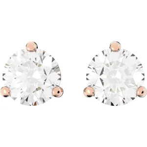Solitaire stud earrings 
 White, Rose gold-tone plated 5112156