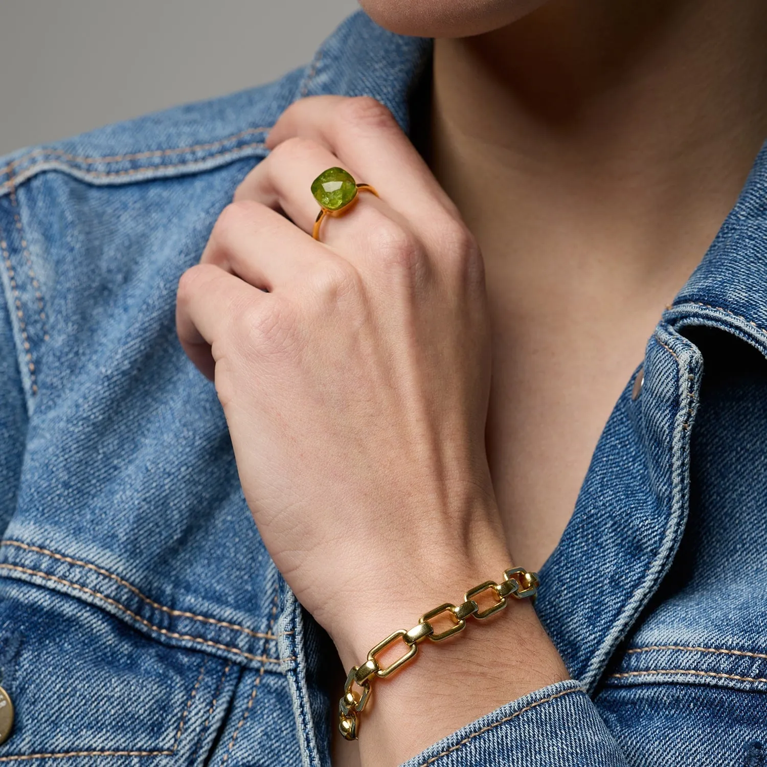 Sophia Peridot Gold Ring