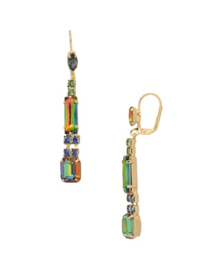 Sorrelli Linear Crystal Dangle Earrings - Volcano