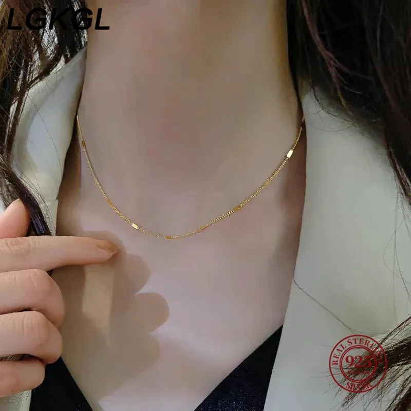 Sparkling Silver Disc Necklace