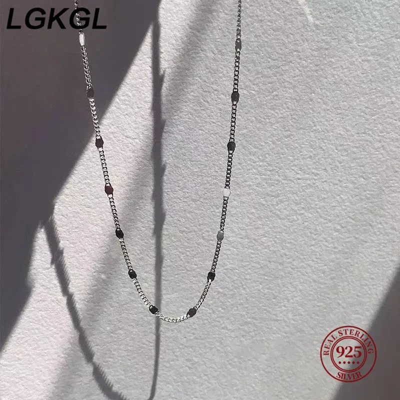 Sparkling Silver Disc Necklace