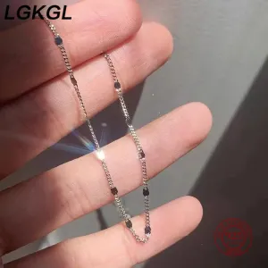 Sparkling Silver Disc Necklace