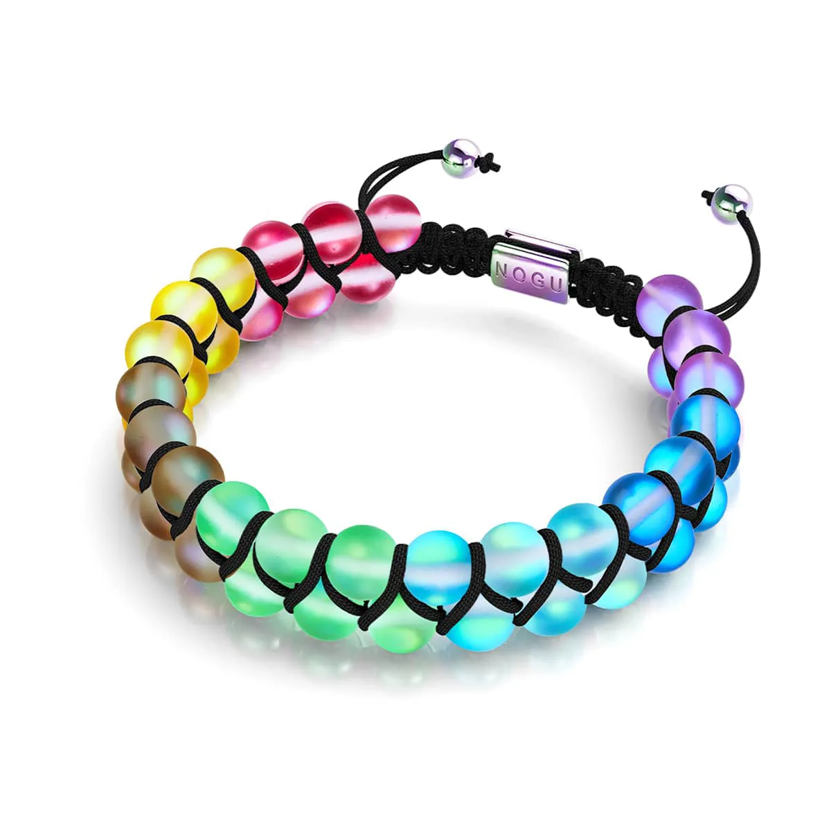 Spectral Chakra | Unicorn Silver | Double Mermaid Glass Bracelet