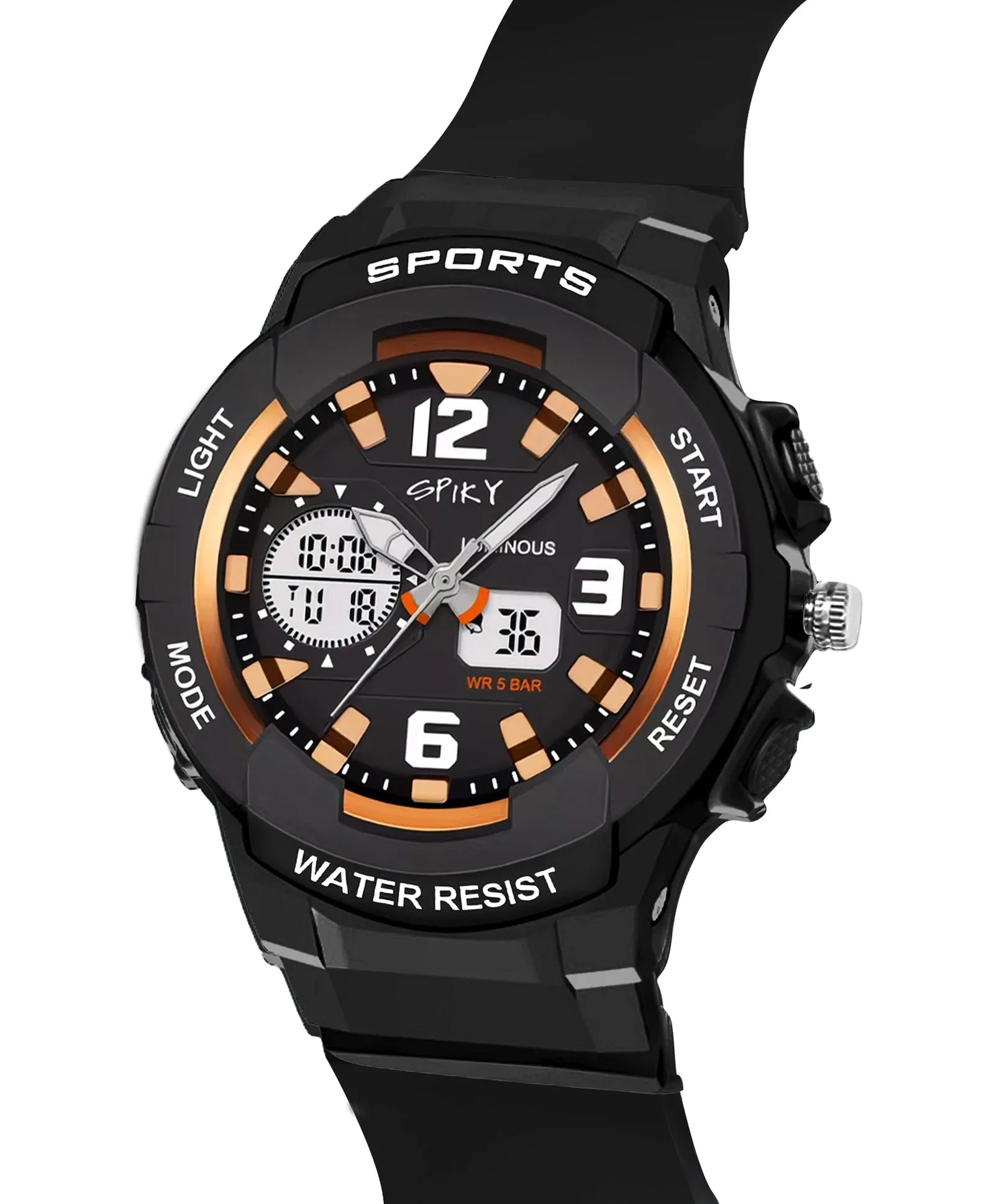 Spiky Eva6 Analog & Digital Sporty Watch - Pink