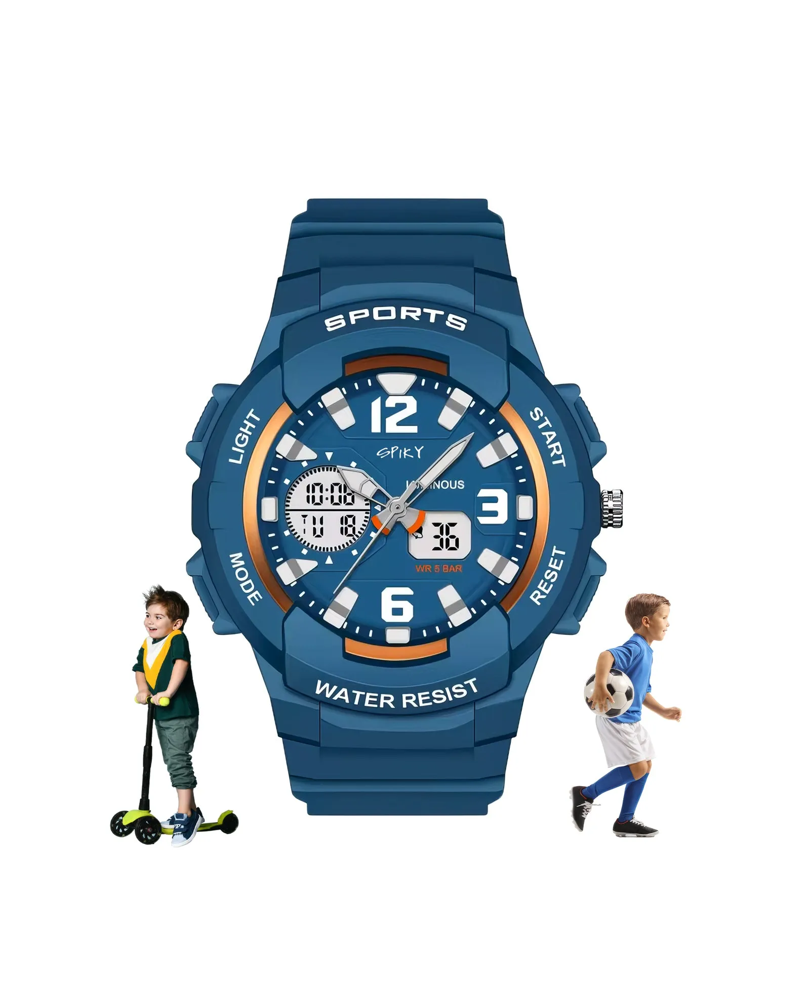 Spiky Eva6 Analog & Digital Sporty Watch - Pink