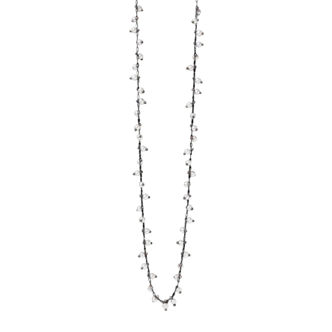 Spiral Pearl Beaded Necklace