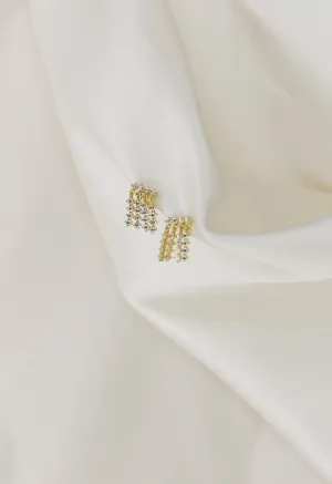 Square Crystal Dangle Earrings