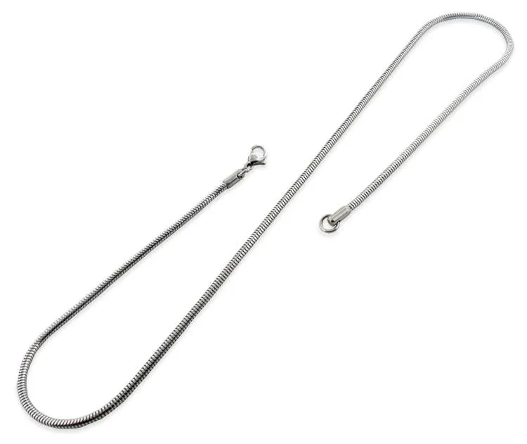 Stainless Steel 20" Snake Chain Necklace 2.4 MM
