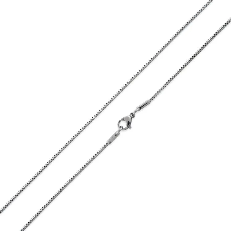 Stainless Steel 24" Box Chain Necklace 1.2 MM