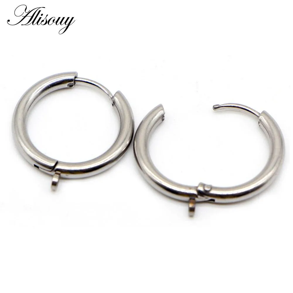 Stainless Steel Round Hoop Earrings
