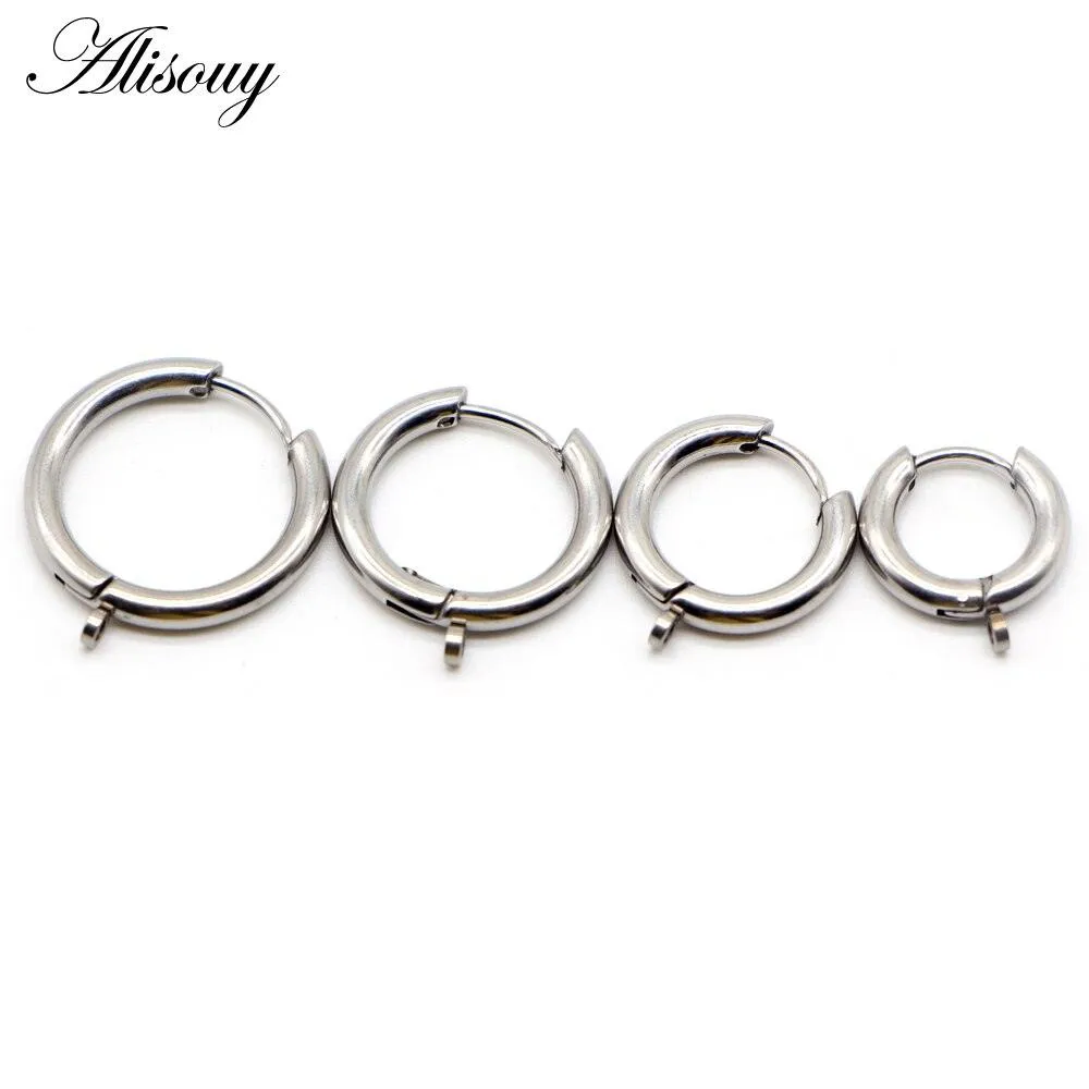 Stainless Steel Round Hoop Earrings