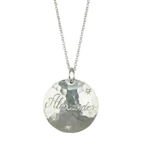 Sterling Silver and Diamond "Alexander" Customizable Pendant Necklace