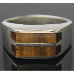 Sterling Silver Cat's Eye Ring Size 8.5