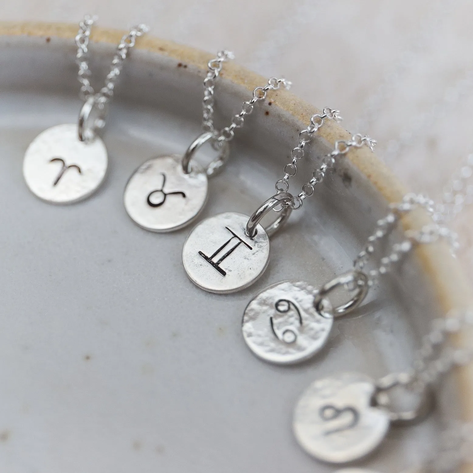 Sterling Silver Dinky Zodiac Star Sign Pendant