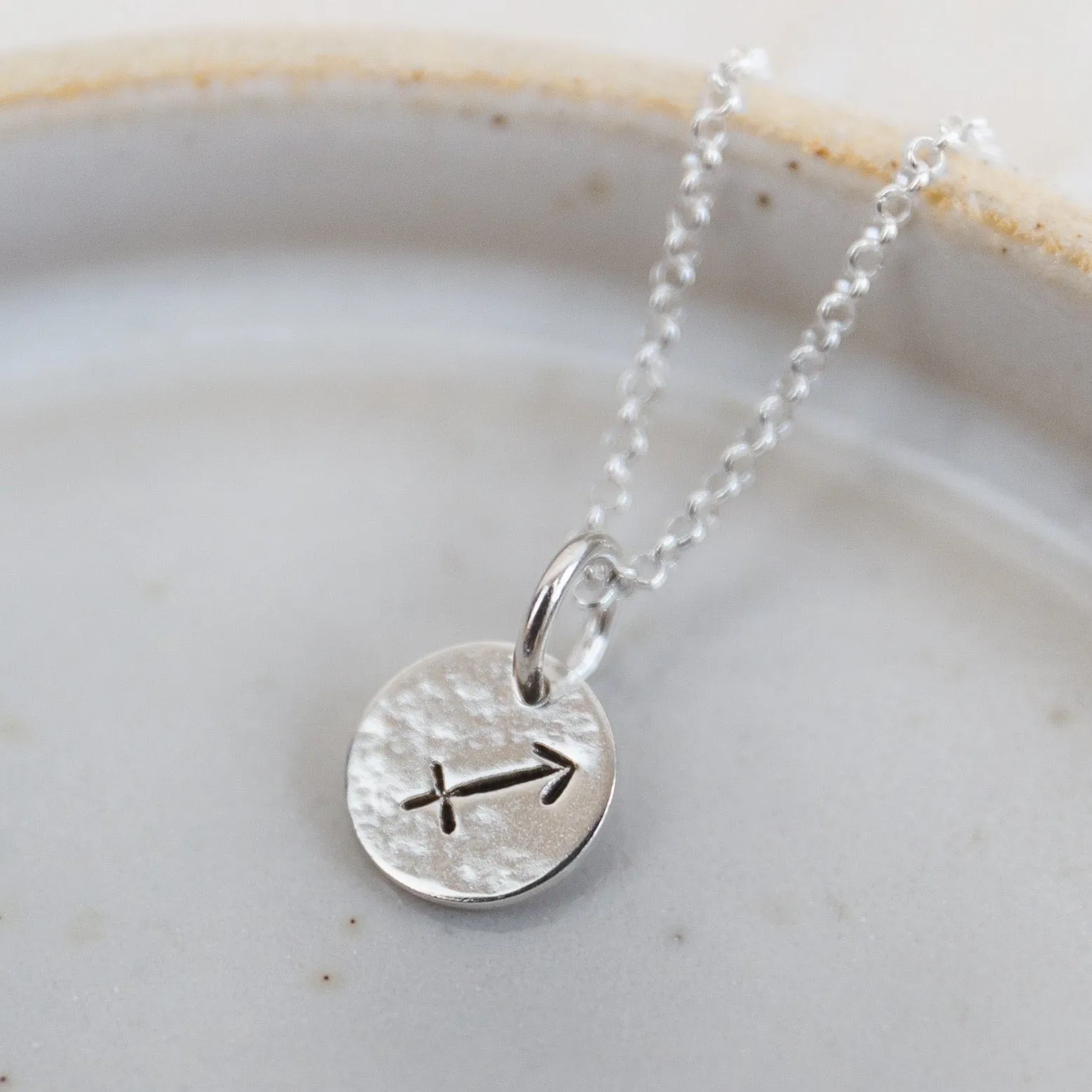 Sterling Silver Dinky Zodiac Star Sign Pendant