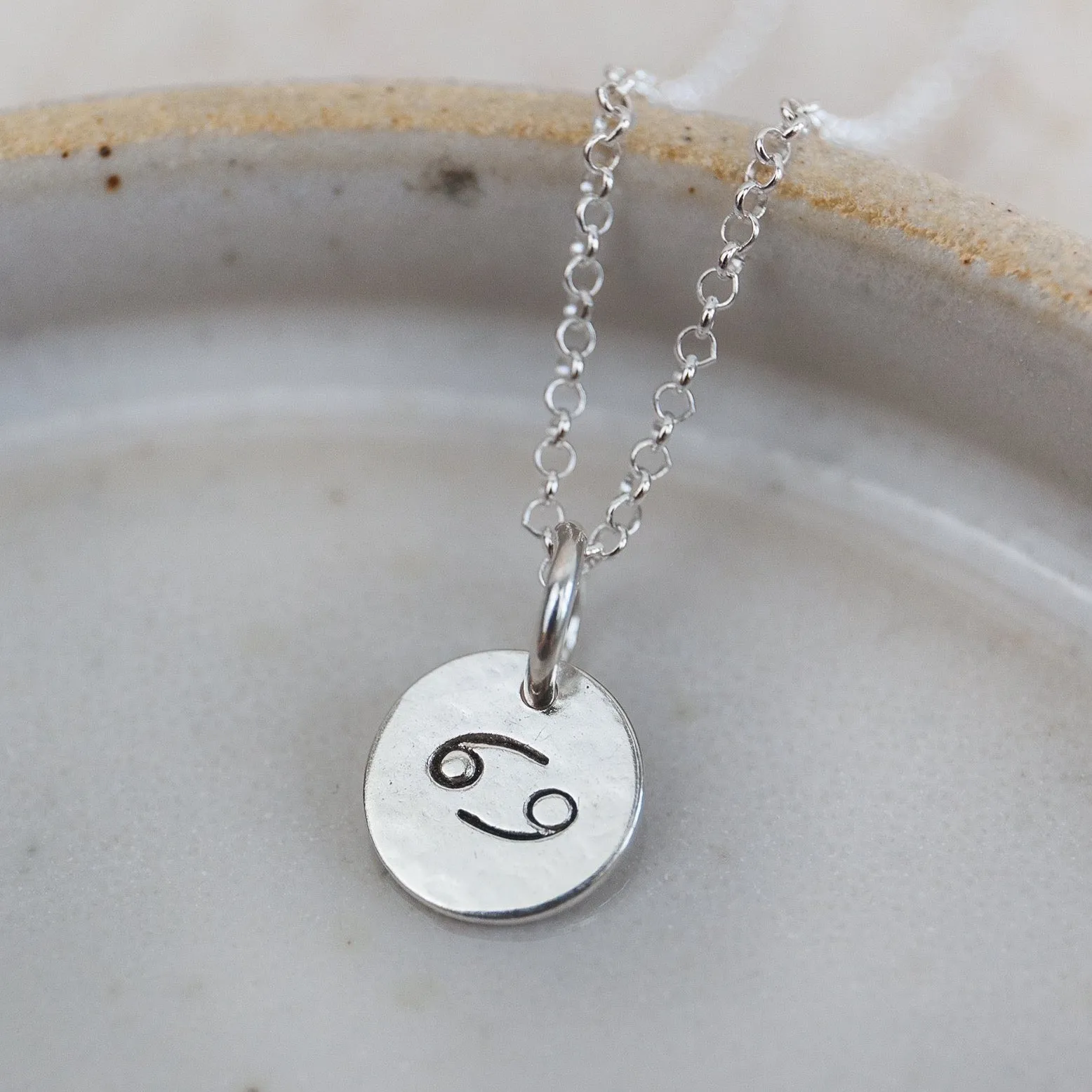 Sterling Silver Dinky Zodiac Star Sign Pendant