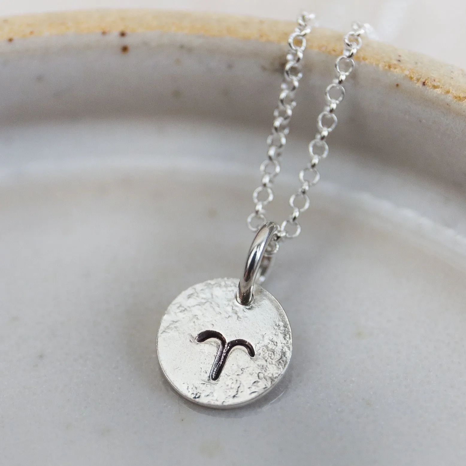 Sterling Silver Dinky Zodiac Star Sign Pendant