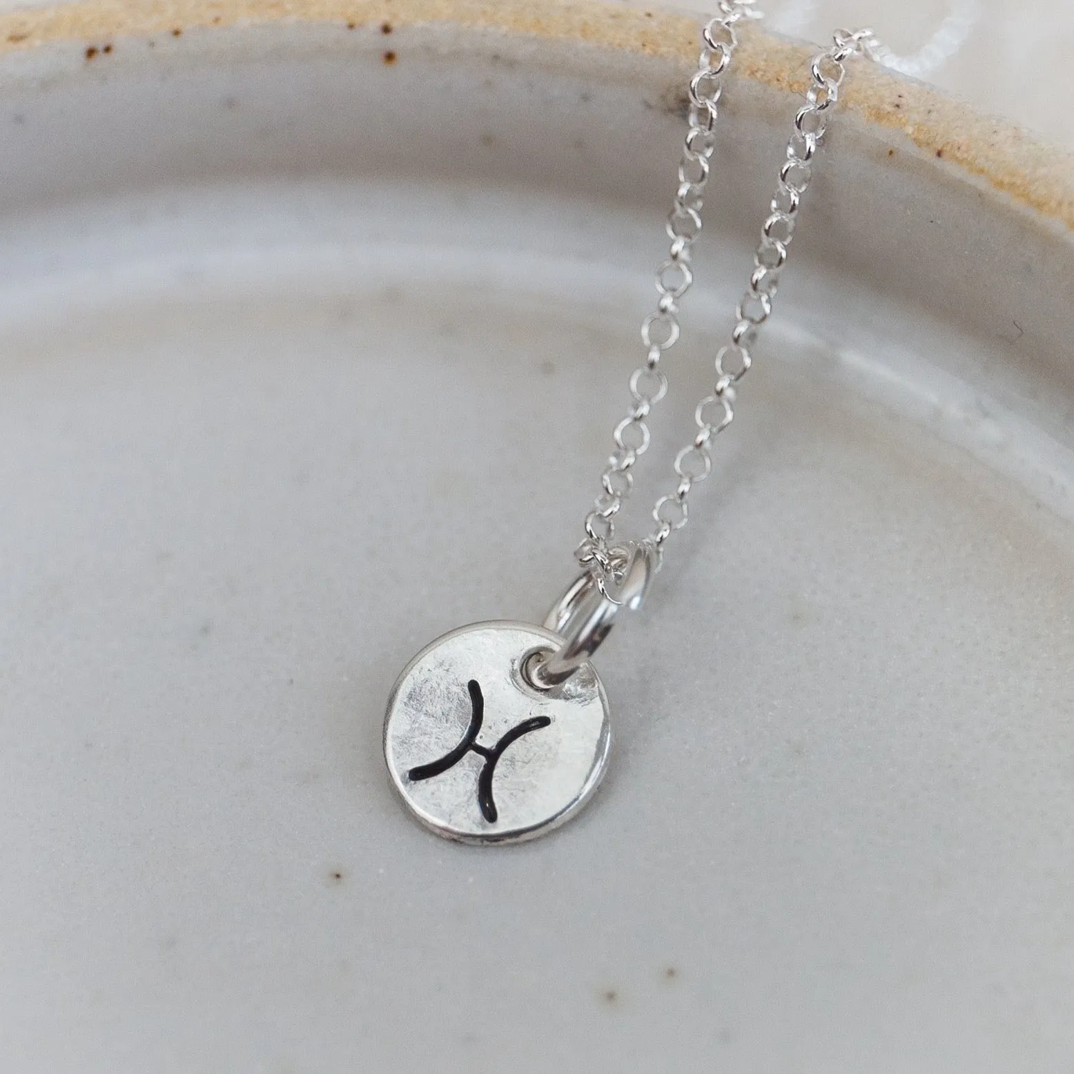 Sterling Silver Dinky Zodiac Star Sign Pendant