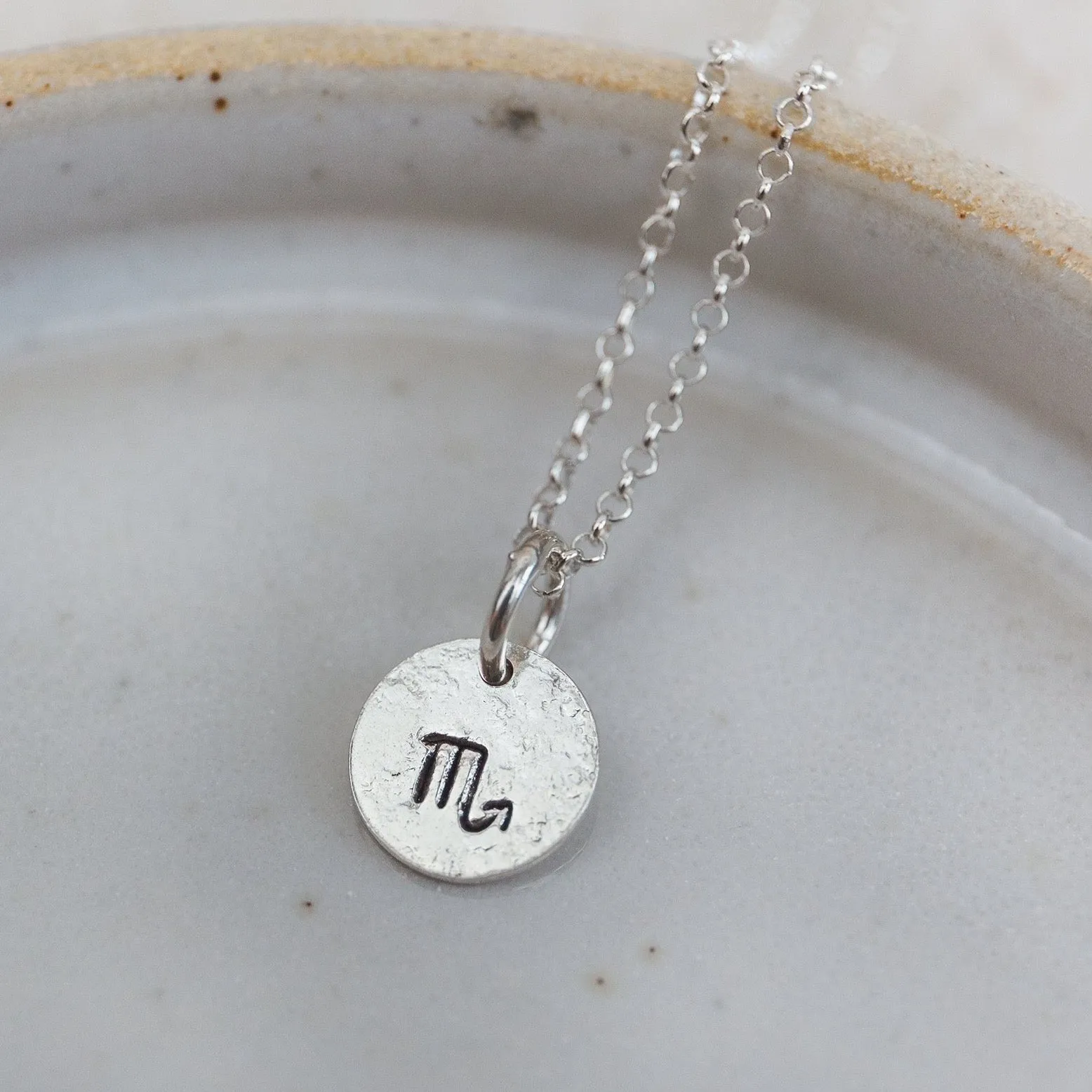 Sterling Silver Dinky Zodiac Star Sign Pendant