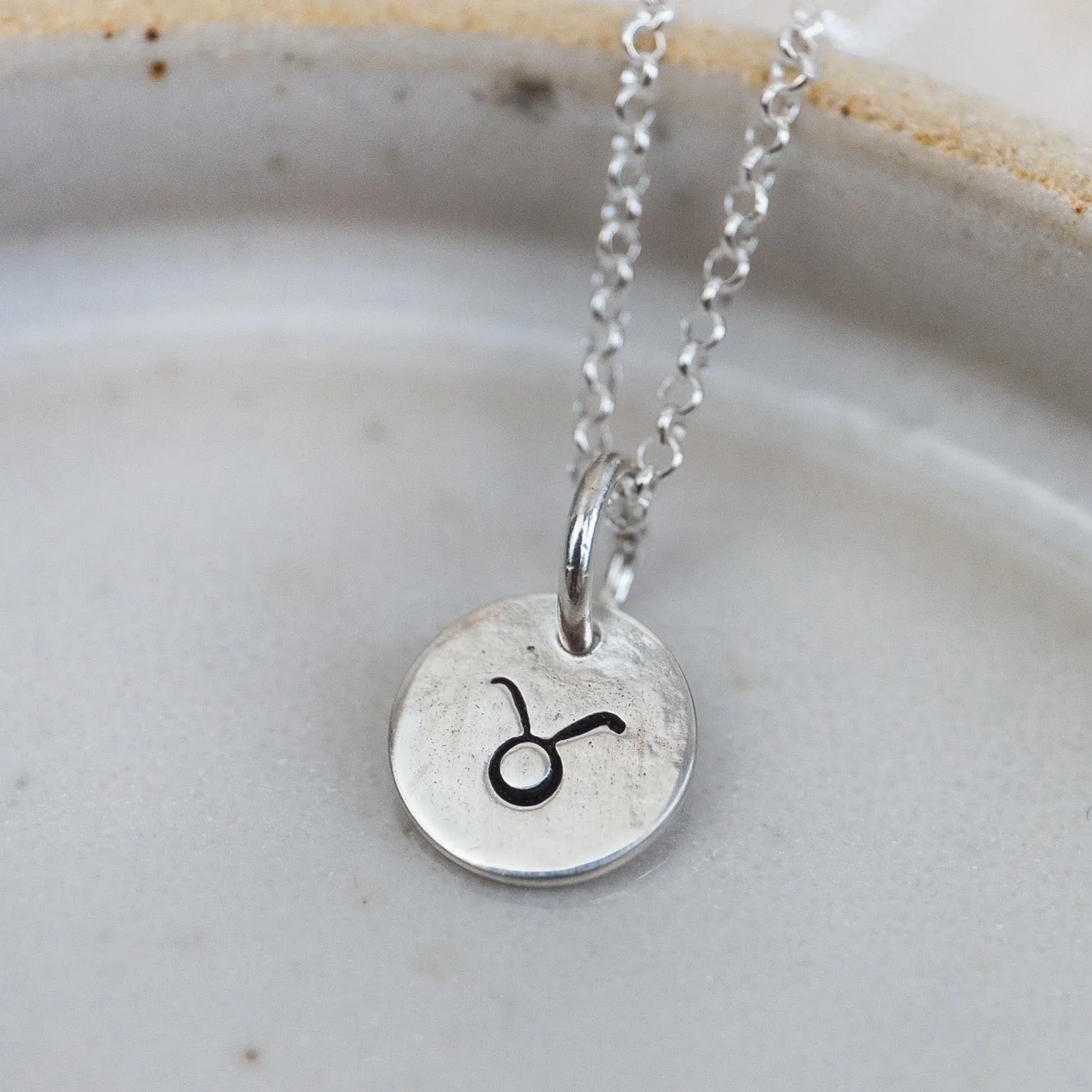 Sterling Silver Dinky Zodiac Star Sign Pendant