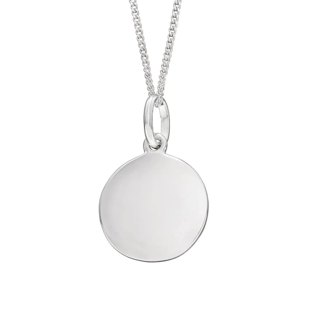 Sterling Silver Disc Necklace