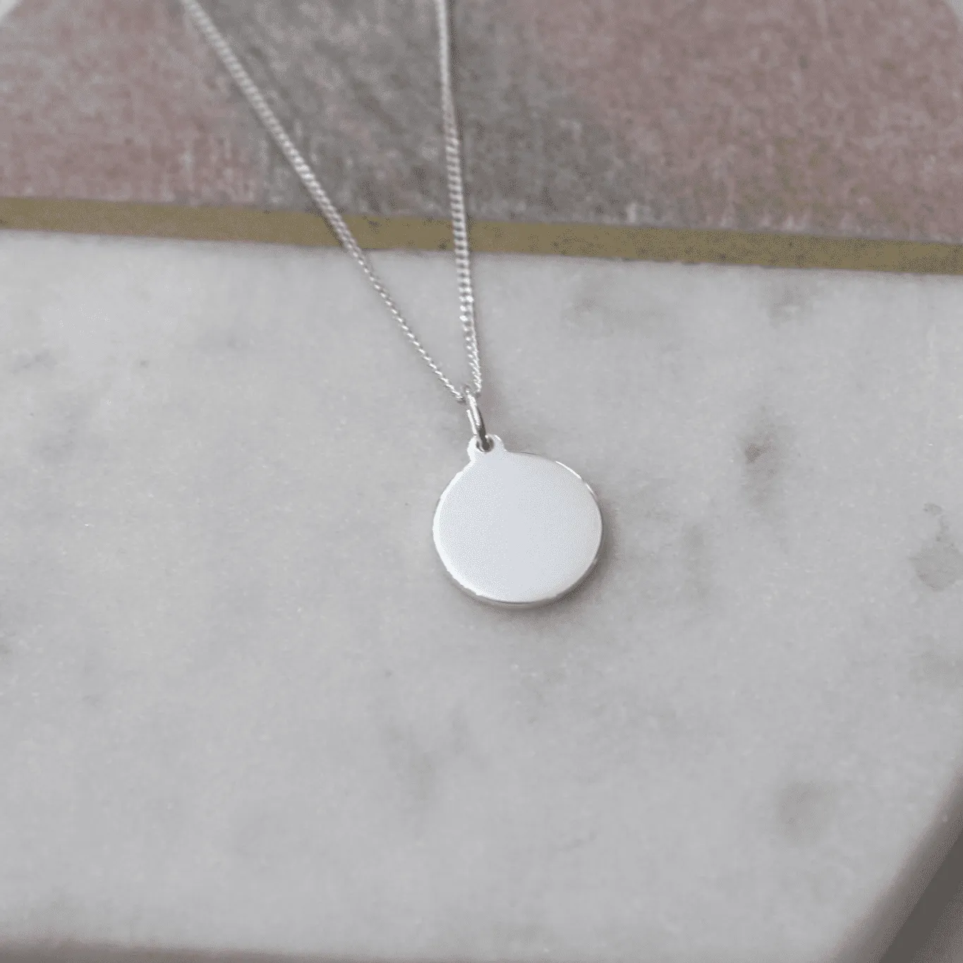 Sterling Silver Disc Necklace