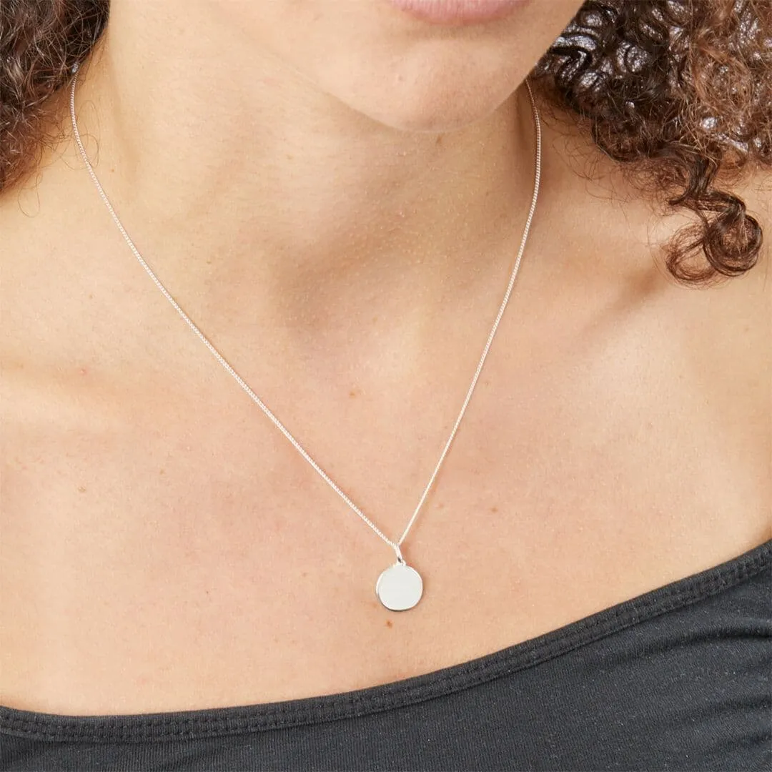 Sterling Silver Disc Necklace
