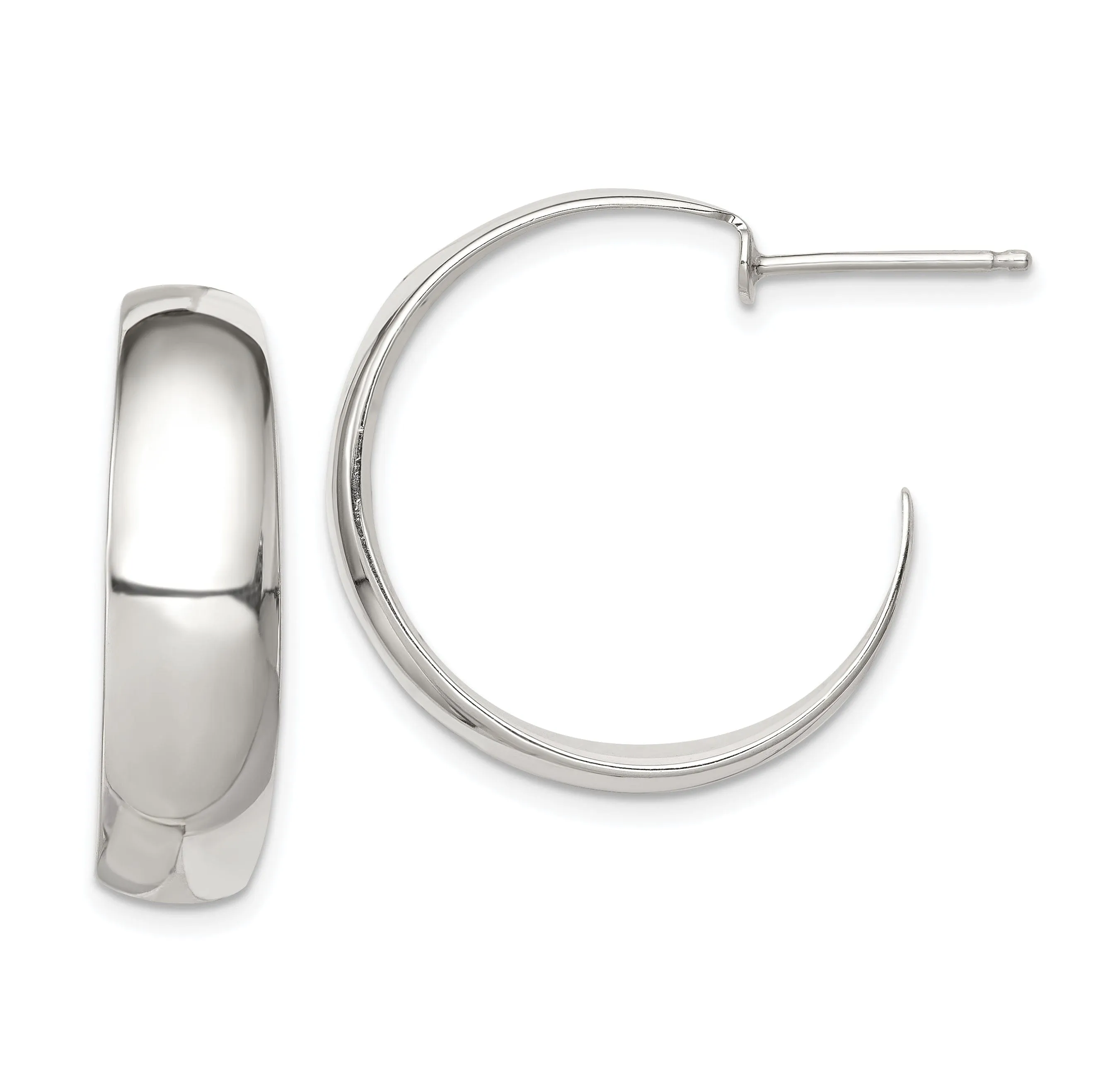 Sterling Silver Fancy Hoop Earrings