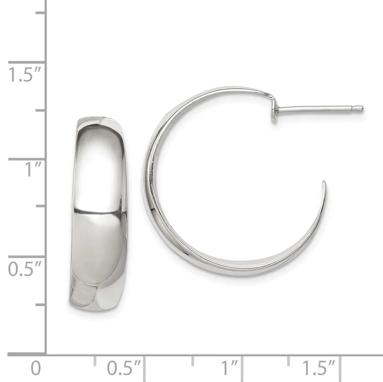Sterling Silver Fancy Hoop Earrings