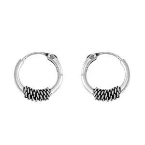 Sterling Silver High Polish Hoop Rope Wrap Statement Knot Earrings 925 New