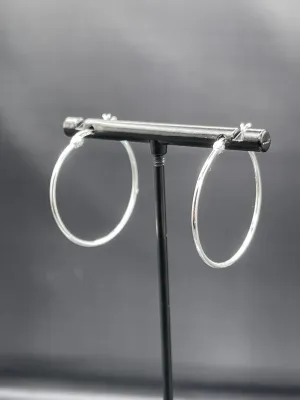 Sterling Silver Hoop Earrings 30 MM